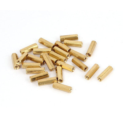 An M4 X 40mm Female to Female Brass Hex Threaded Pillar Standoff Spacer - 2 Pieces pack