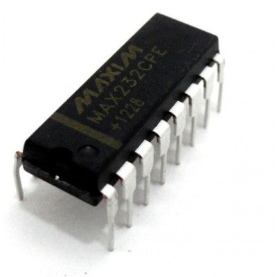 An MAX232 Dual Driver/Receiver IC DIP-16 Package