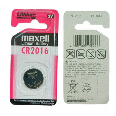 An Maxell CR2016 (Original) 3V Lithium Coin Cell Battery Industrial Grade