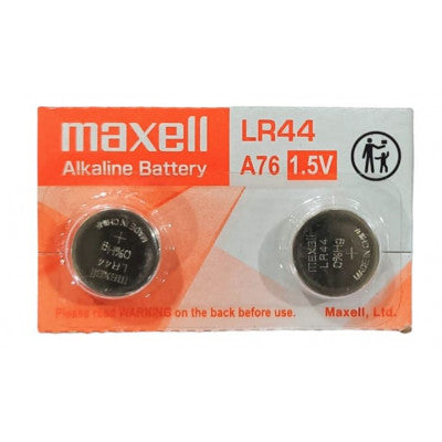 An Maxell LR44 (Original) 1.5V Alkaline Button cell Battery - 2 Pieces Pack
