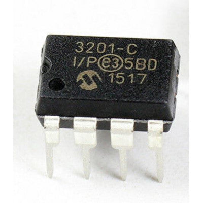 An MCP3201 12-Bit A/D Converter (ADC) with SPI Interface IC DIP-8 Package