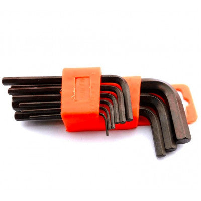 An Multitec HSLK-100 Short Allen Key Standard Set - 9 Pieces Pack (1.5mm to 10mm)