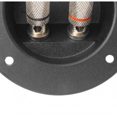 An MX 2 Way Army Type Binding Post Speaker Terminal Round with Metal Connector 75mm x 45.6mm (MX-750)