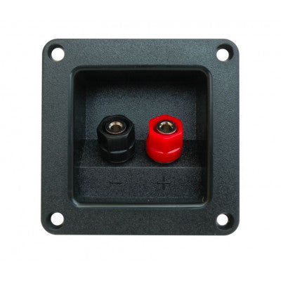 An MX 2 Way Army Type Binding Post Speaker Terminal Square 76.2mm x 76.2mm (MX-3282)