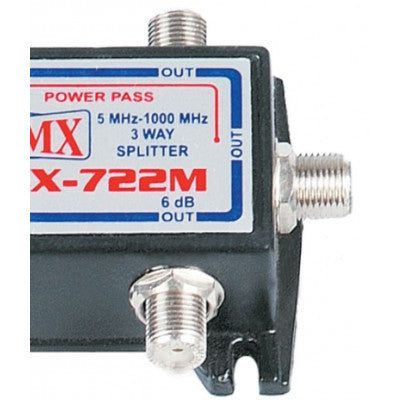 An MX 3 Way Splitter with Power Pass Gold Plated Contact (MX-722M)