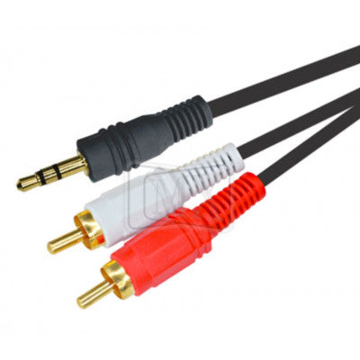An MX 3.5mm EP Stereo Male Plug To 2 RCA Male Plug Cable 2.5 Meter (MX-3655A)