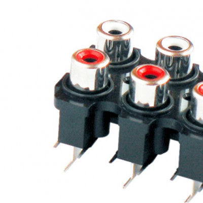 An MX 8 Way RCA Female Socket PCB Mounting (MX-1133A)