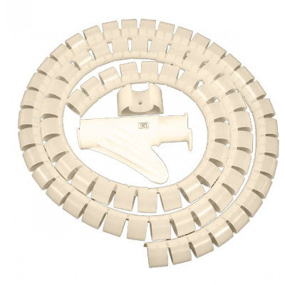 An MX Cable Cover Wire Mesh 10mm Easy Cable Organizer Cable Management without Clip 50 Meter - IVORY (MX-2696D)