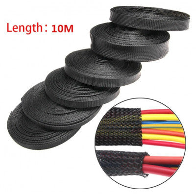 An Nylon 8mm Expandable Braided Sleeve for Wire Protection - 2M Length