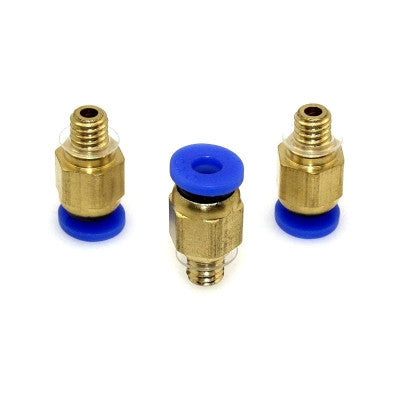 An PC4-M6 Pneumatic Push in Bowden Extruder for 3mm J-Head fitting