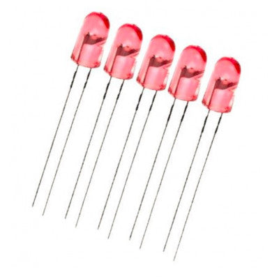 An Pink LED - 3mm Diffused - 5 Pieces Pack