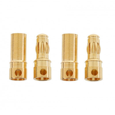 An PolyMax 3.5mm Gold Male-Female Connectors 1 PAIR - 2 Pieces Pack