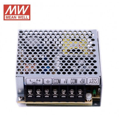 An RD-50A Mean Well SMPS 5V 6A and 12V 2A - 54W Dual Output Metal Power Supply