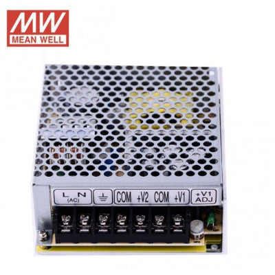 An RD-65A Mean Well SMPS 5V 6A and 12V 3A - 66W Dual Output Metal Power Supply