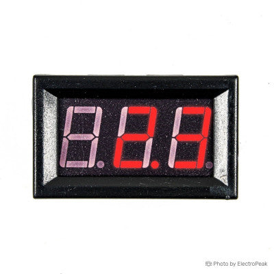 An Red 1.42 cm (0.56 inch) AC220V Two Wire AC Voltmeter 70V ~ 500V
