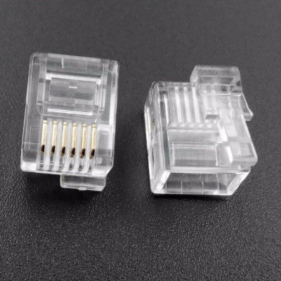 An RJ11/12 (6P-6C) Male Plug - 5 Pieces Pack