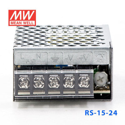 An RS-15-24 Mean Well SMPS - 24V 0.625A - 15W Metal Power Supply