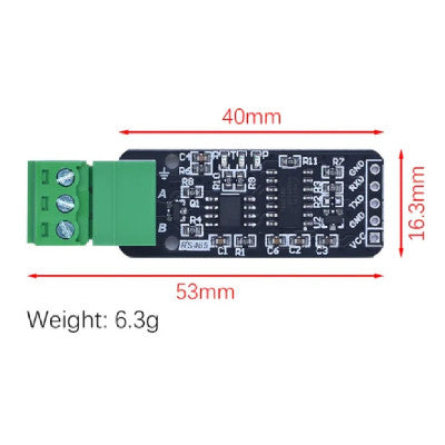 An RS485 to TTL Serial Port Converter Adapter Communication Module
