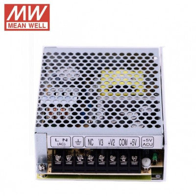 An RT-65A Mean Well SMPS (5V 6A), (12V 2.8A) and (-5V 0.5A) - 66.1W Triple Output Metal Power Supply