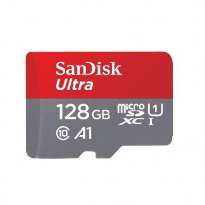 An SanDisk 128GB Micro SD Class 10 Memory Card