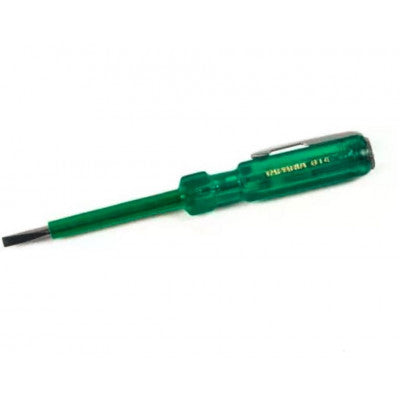 An Taparia 814 Line Tester Green Handle Screw Driver with Neon Bulb - 125mm Length