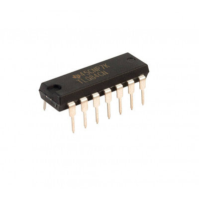 An TL084 Quad JFET Input Operational Amplifier (Op-Amp) IC DIP-14 Package