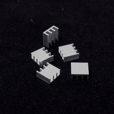 An Universal Aluminium Heat Sink 11 x 11 x 5 mm - 5 Pieces Pack