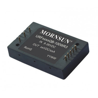 An URF2405QB-100WR3 Mornsun 24V to 5V DC-DC Converter 100W Power Supply Module - Five Sided Metal Shielded Package