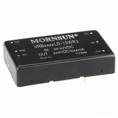An VRB2412LD-15WR3 Mornsun 24V to 12V DC-DC Converter 15W Power Supply Module - Six Sided Metal Shielded Package