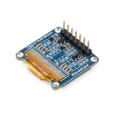 An Waveshare 0.96inch OLED Display Module 128x64 Resolution SPI / I2C Communication