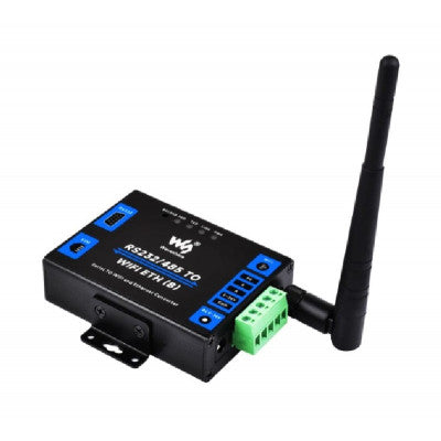 An Waveshare Industrial Grade Serial Server RS232/485 To WiFi and Ethernet, Modbus Gateway, MQTT Gateway, Metal Case RJ45 network port