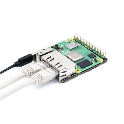 An Waveshare Mini Dual Gigabit Ethernet Base Board Designed for Raspberry Pi Compute Module 4