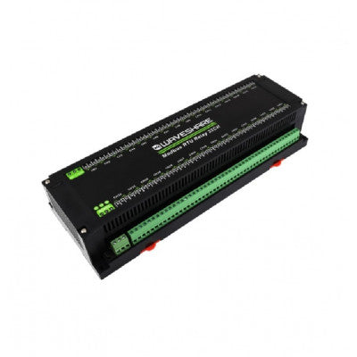 An Waveshare Modbus RTU 32-Ch Relay Module, RS485 Interface, With Multiple Isolation Protection Circuits