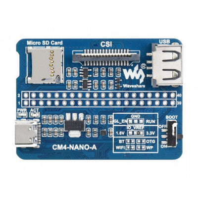 An Waveshare Nano Base Board (A) for Raspberry Pi Compute Module 4, Same Size as the CM4
