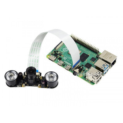 An Waveshare RPi Camera (F), Supports Night Vision, Adjustable-Focus