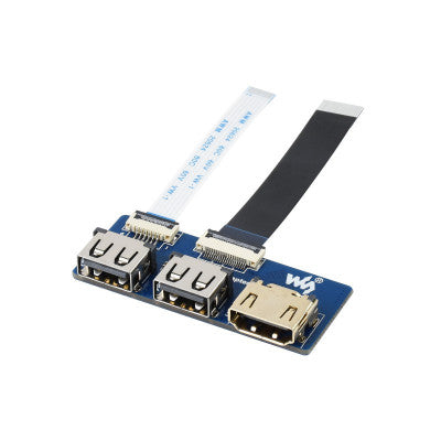 An Waveshare USB HDMI Adapter for CM4-IO-BASE Adapting FFC Connector To Standard Connector