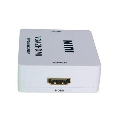 An White VGA TO HDMI Converter Box 1080P 60Hz VGA2HDMI