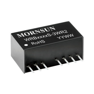 An WRB2424S-3WR2 Mornsun 24V to 24V DC-DC Converter 3W Power Supply Module - Ultra Compact SIP Package