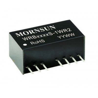 An WRB4815S-1WR2 Mornsun 48V to 15V DC-DC Converter 1W Power Supply Module - Ultra Compact SIP Package