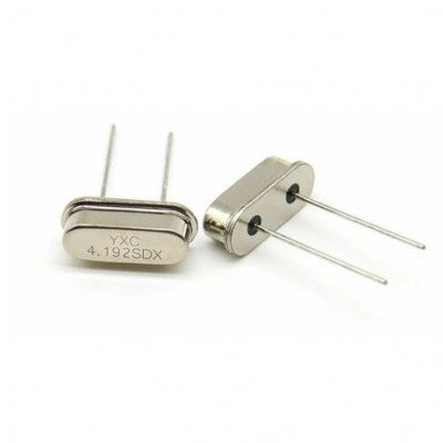 An YXC HC-49US 4.192MHZ 20PF 20PPM 2Pin DIP Through-Hole Crystal