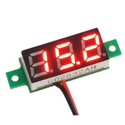 An 0.72 cm (0.28 inch) 0-100V Three Wire DC Voltmeter Red