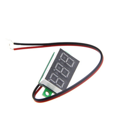 An 0.72 cm (0.28 inch) 3.5-30V Two Wire DC Voltmeter Red