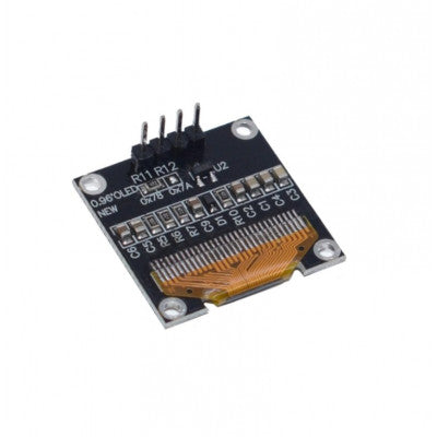 An 2.44 cm (0.96 Inch) I2C/IIC 128x64 OLED Display Module 4 Pin - Yellow-Blue Color