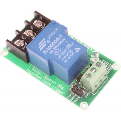 An 1 channel 24V 30A Relay Control Board Module with Optocoupler