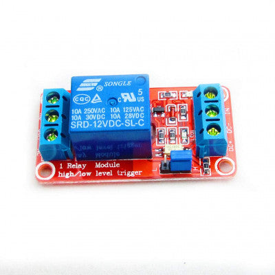 An 1 Channel Relay Module 12V High and Low Level Trigger Relay Module
