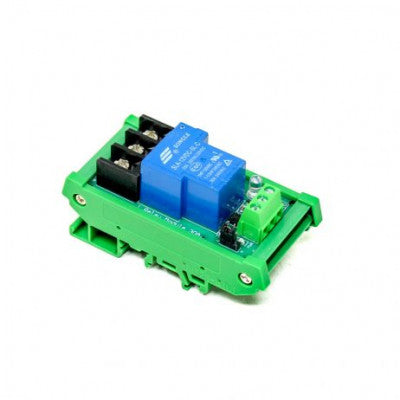 An 1 Channel 12V 30A Relay Module with Optocoupler and Guide Rail
