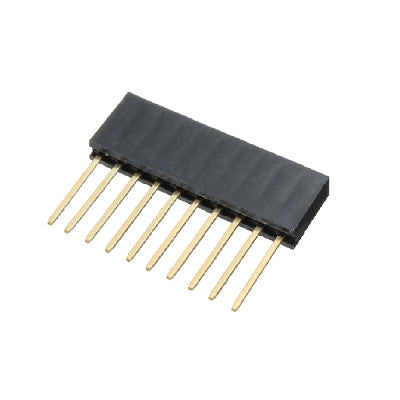 An 10 Pin Female 11mm tall stackable Header Connector