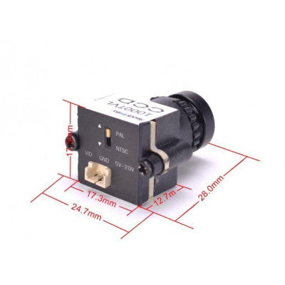 An 1000TVL 1/3 CCD 110 Degree 2.8mm Lens Mini FPV Camera