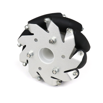 An 100mm Aluminum Mecanum wheels (Bearing type rollers) LEFT