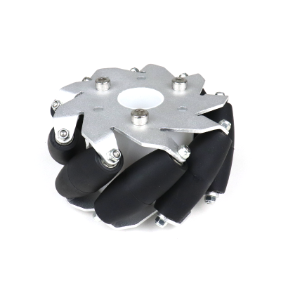 An 100mm Aluminum Mecanum wheels (Bearing type rollers) LEFT